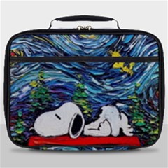 Dog Cartoon Vincent Van Gogh s Starry Night Parody Full Print Lunch Bag by Sarkoni