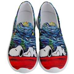 Dog Cartoon Vincent Van Gogh s Starry Night Parody Men s Lightweight Slip Ons by Sarkoni