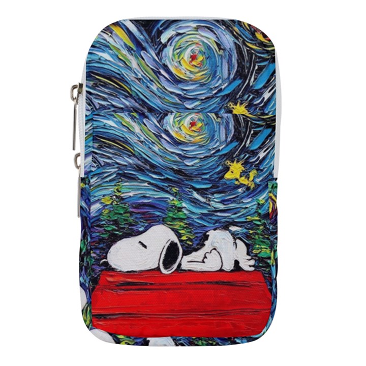 Dog Cartoon Vincent Van Gogh s Starry Night Parody Waist Pouch (Large)