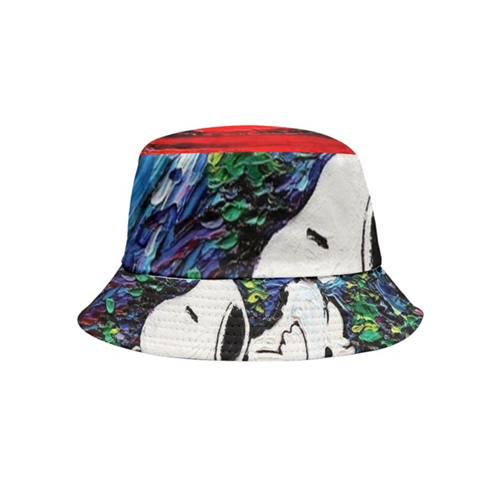 Dog Cartoon Vincent Van Gogh s Starry Night Parody Bucket Hat (Kids)