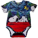 Dog Cartoon Vincent Van Gogh s Starry Night Parody Baby Short Sleeve Bodysuit View1