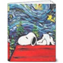 Dog Cartoon Vincent Van Gogh s Starry Night Parody 8  x 10  Hardcover Notebook View1