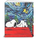 Dog Cartoon Vincent Van Gogh s Starry Night Parody 8  x 10  Hardcover Notebook View2