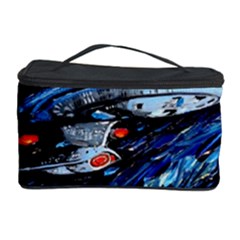 Spaceship Galaxy Parody Art Starry Night Cosmetic Storage Case by Sarkoni