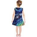 Spaceship Galaxy Parody Art Starry Night Kids  Tunic Dress View2