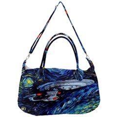 Spaceship Galaxy Parody Art Starry Night Removable Strap Handbag by Sarkoni