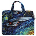 Spaceship Galaxy Parody Art Starry Night MacBook Pro 16  Double Pocket Laptop Bag  View1