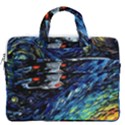 Spaceship Galaxy Parody Art Starry Night MacBook Pro 16  Double Pocket Laptop Bag  View2