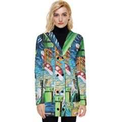 Game Starry Night Doctor Who Van Gogh Parody Button Up Hooded Coat  by Sarkoni