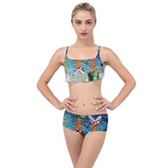 Game Starry Night Doctor Who Van Gogh Parody Layered Top Bikini Set by Sarkoni