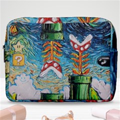 Game Starry Night Doctor Who Van Gogh Parody Make Up Pouch (large) by Sarkoni