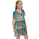 Game Starry Night Doctor Who Van Gogh Parody Kids  Short Sleeve Tiered Mini Dress View3