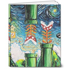 Game Starry Night Doctor Who Van Gogh Parody 8  X 10  Softcover Notebook by Sarkoni