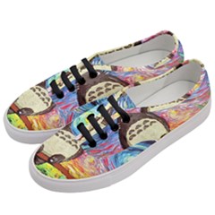 Cartoon Starry Night Art Van Gogh Parody Women s Classic Low Top Sneakers by Sarkoni