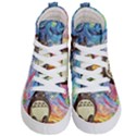 Cartoon Starry Night Art Van Gogh Parody Kids  Hi-Top Skate Sneakers View1