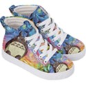 Cartoon Starry Night Art Van Gogh Parody Kids  Hi-Top Skate Sneakers View3