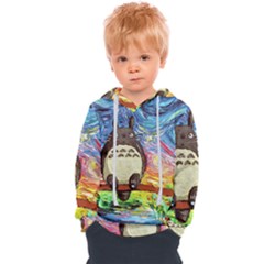 Cartoon Starry Night Art Van Gogh Parody Kids  Overhead Hoodie by Sarkoni