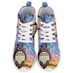 Cartoon Starry Night Art Van Gogh Parody Women s Lightweight High Top Sneakers by Sarkoni