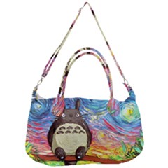 Cartoon Starry Night Art Van Gogh Parody Removable Strap Handbag by Sarkoni