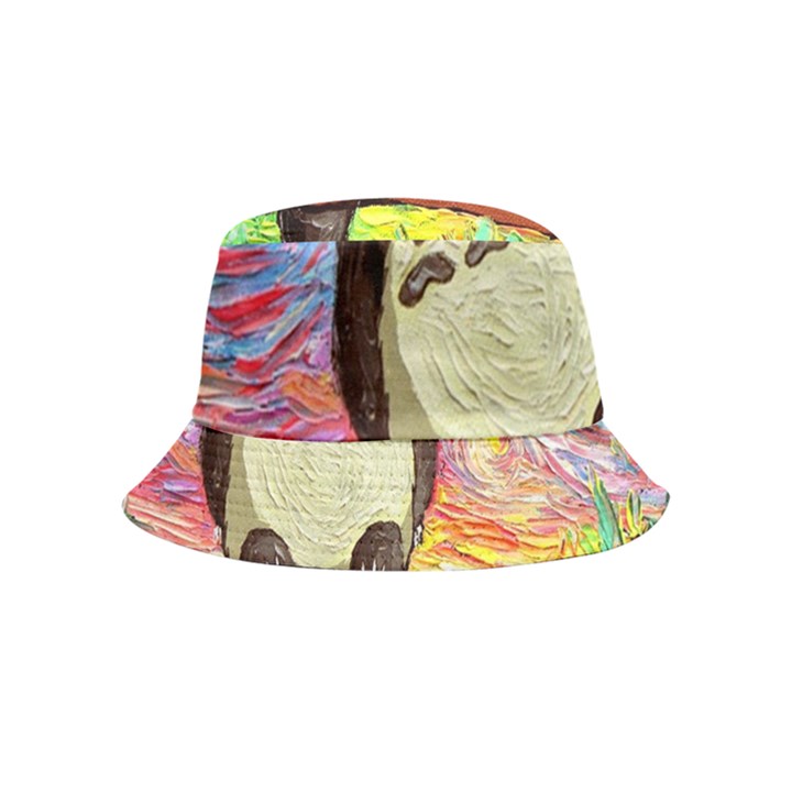 Cartoon Starry Night Art Van Gogh Parody Bucket Hat (Kids)