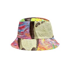 Cartoon Starry Night Art Van Gogh Parody Inside Out Bucket Hat (kids) by Sarkoni