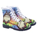 Cartoon Starry Night Art Van Gogh Parody Kid s High-Top Canvas Sneakers View3