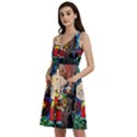 Cartoon Starry Night Vincent Van Gogh Sleeveless Dress With Pocket View2