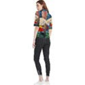 Cartoon Starry Night Vincent Van Gogh Frill Neck Blouse View2