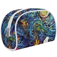 Dog Cartoon Starry Night Print Van Gogh Parody Make Up Case (large) by Sarkoni