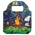 Dog Cartoon Starry Night Print Van Gogh Parody Premium Foldable Grocery Recycle Bag View2