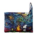 Dog Cartoon Starry Night Print Van Gogh Parody Premium Foldable Grocery Recycle Bag View3