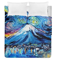 Mount Fuji Art Starry Night Van Gogh Duvet Cover Double Side (queen Size)