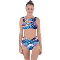 Mount Fuji Art Starry Night Van Gogh Bandaged Up Bikini Set  by Sarkoni