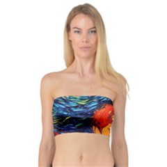 Lion Art Starry Night Van Gogh Bandeau Top by Sarkoni