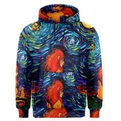 Lion Art Starry Night Van Gogh Men s Core Hoodie by Sarkoni