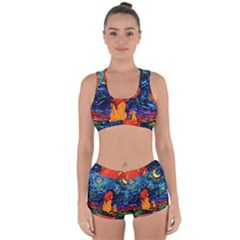 Lion Art Starry Night Van Gogh Racerback Boyleg Bikini Set by Sarkoni