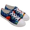 Lion Art Starry Night Van Gogh Women s Low Top Canvas Sneakers View3