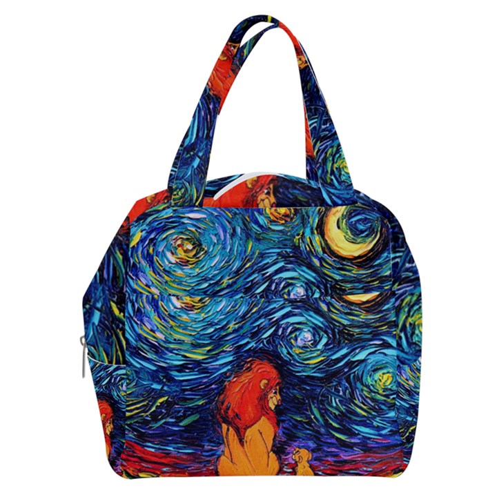 Lion Art Starry Night Van Gogh Boxy Hand Bag