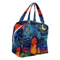 Lion Art Starry Night Van Gogh Boxy Hand Bag View3