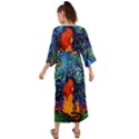 Lion Art Starry Night Van Gogh Grecian Style  Maxi Dress View2