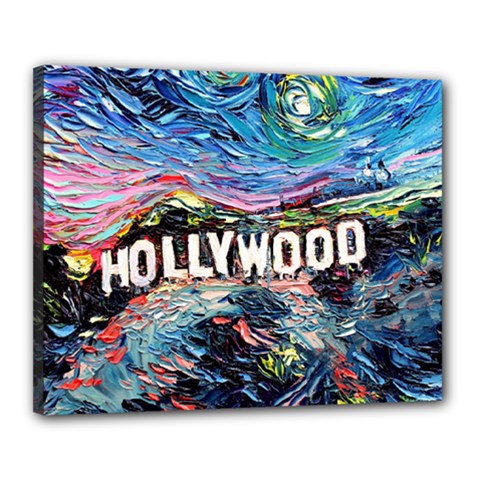 Hollywood Art Starry Night Van Gogh Canvas 20  X 16  (stretched) by Sarkoni