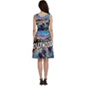 Hollywood Art Starry Night Van Gogh Sleeveless V-Neck Skater Dress with Pockets View4