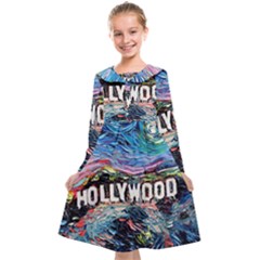 Hollywood Art Starry Night Van Gogh Kids  Midi Sailor Dress by Sarkoni