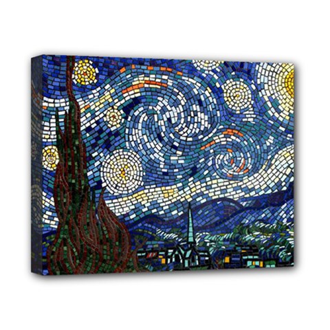 Mosaic Art Vincent Van Gogh s Starry Night Canvas 10  X 8  (stretched) by Sarkoni