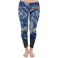 Mosaic Art Vincent Van Gogh s Starry Night Classic Winter Leggings by Sarkoni