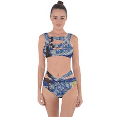 Mosaic Art Vincent Van Gogh s Starry Night Bandaged Up Bikini Set  by Sarkoni