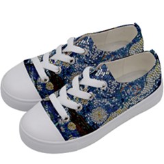 Mosaic Art Vincent Van Gogh s Starry Night Kids  Low Top Canvas Sneakers