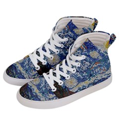 Mosaic Art Vincent Van Gogh s Starry Night Men s Hi-top Skate Sneakers by Sarkoni