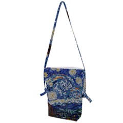 Mosaic Art Vincent Van Gogh s Starry Night Folding Shoulder Bag by Sarkoni