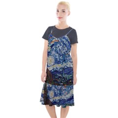 Mosaic Art Vincent Van Gogh s Starry Night Camis Fishtail Dress by Sarkoni